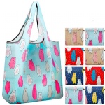 Various size pattern foldable polyester hand bags Promotional reusable shopping bag polyester