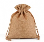Wholesale Hemp Cord Pouches Gift Packing Drawstring Burlap Bags with logo